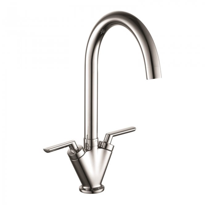 K-VIT Chrome Twin Lever Kitchen Tap