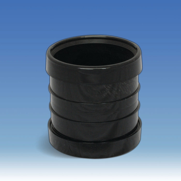 110mm Double Socket Strait Coupling Black